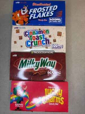 Medicated THC Infused Candy Bars 600mg