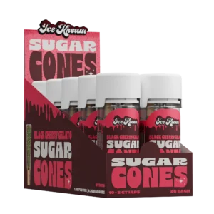 Black Cherry Gelato Sugar Cones